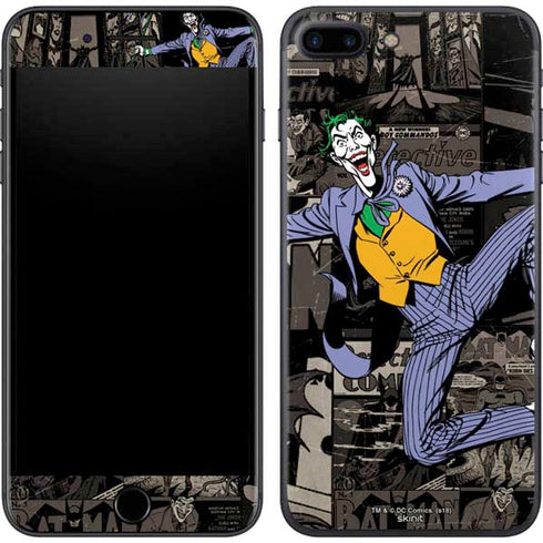 DC Comics The Joker Vintage Action pose pattern iPhone 8 Plus Skin